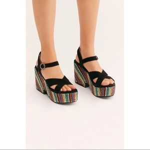 Free people flashing lights platform sandals